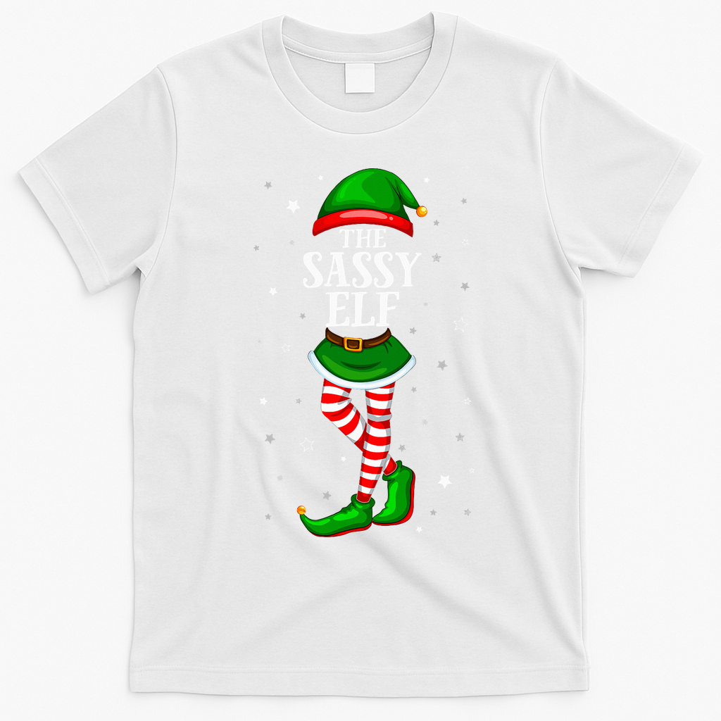 Im The Sassy Elf Matching Christmas T-Shirt - White