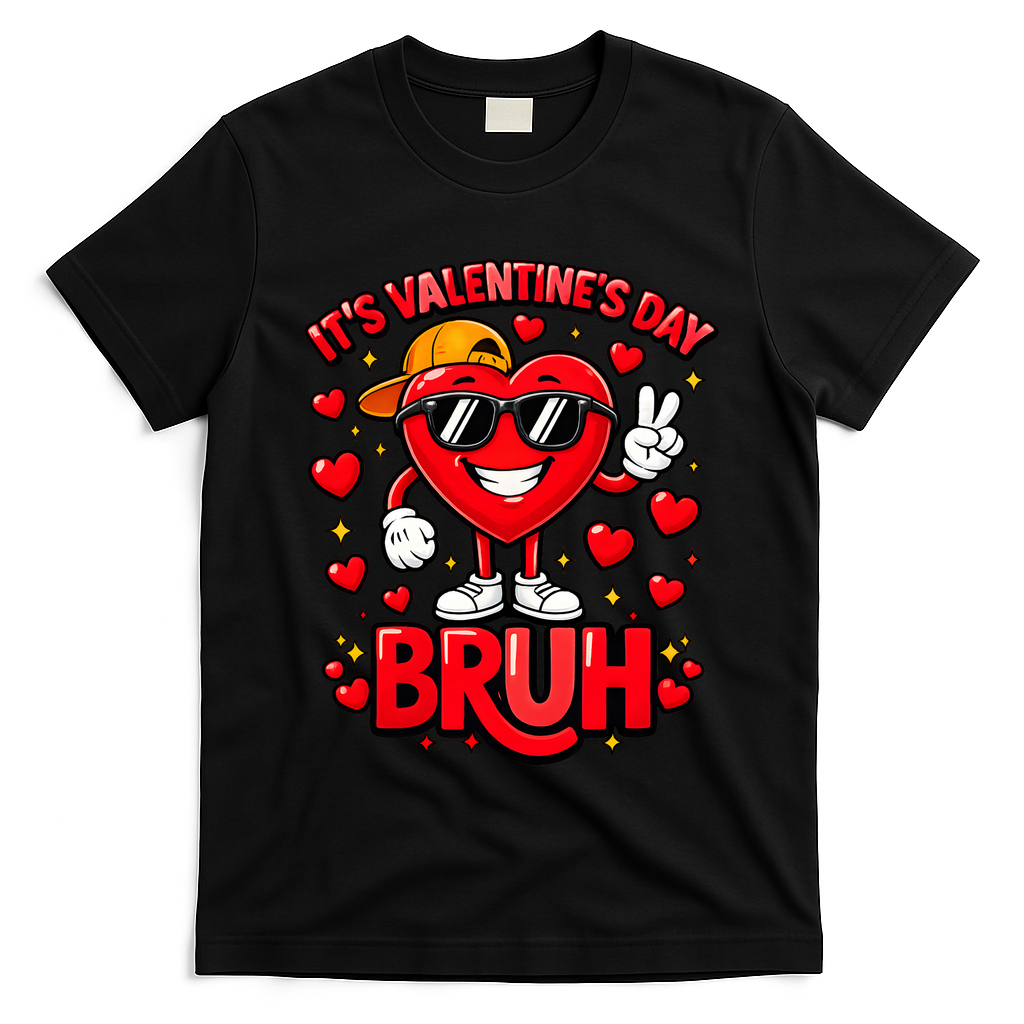 It's Valentines Day Bruh Funny Cute T-Shirt