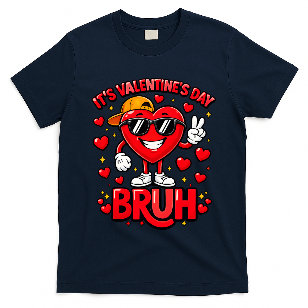 It's Valentines Day Bruh Funny Cute T-Shirt