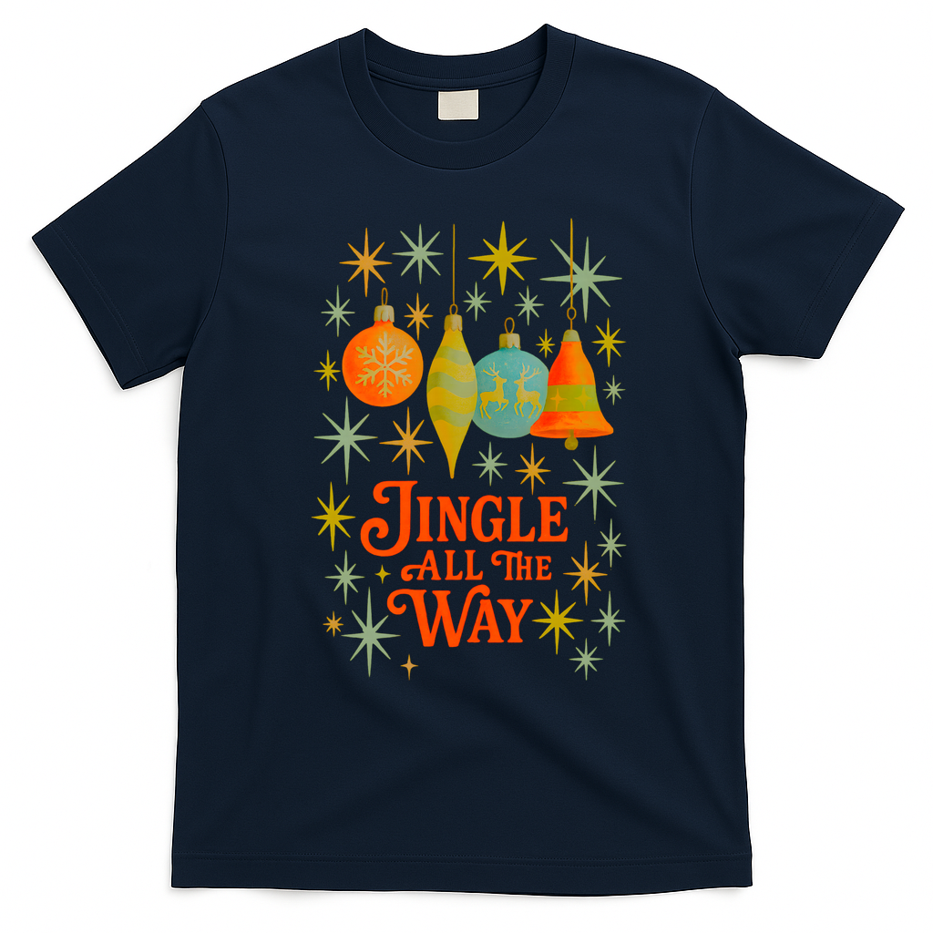 Jingle All The Way T-Shirt - Navy Blue