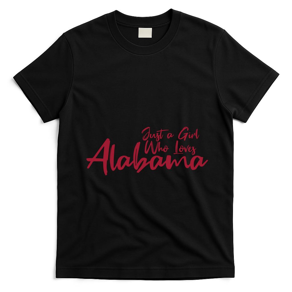 Just A Who Loves Alabama S Cute Alabama Gift T-Shirt - Black