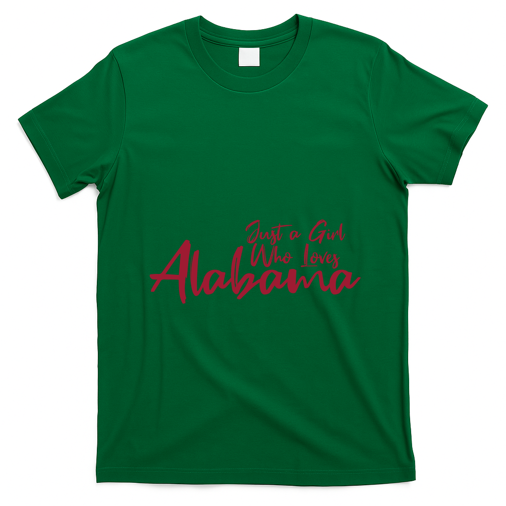 Just A Who Loves Alabama S Cute Alabama Gift T-Shirt - Irish Green