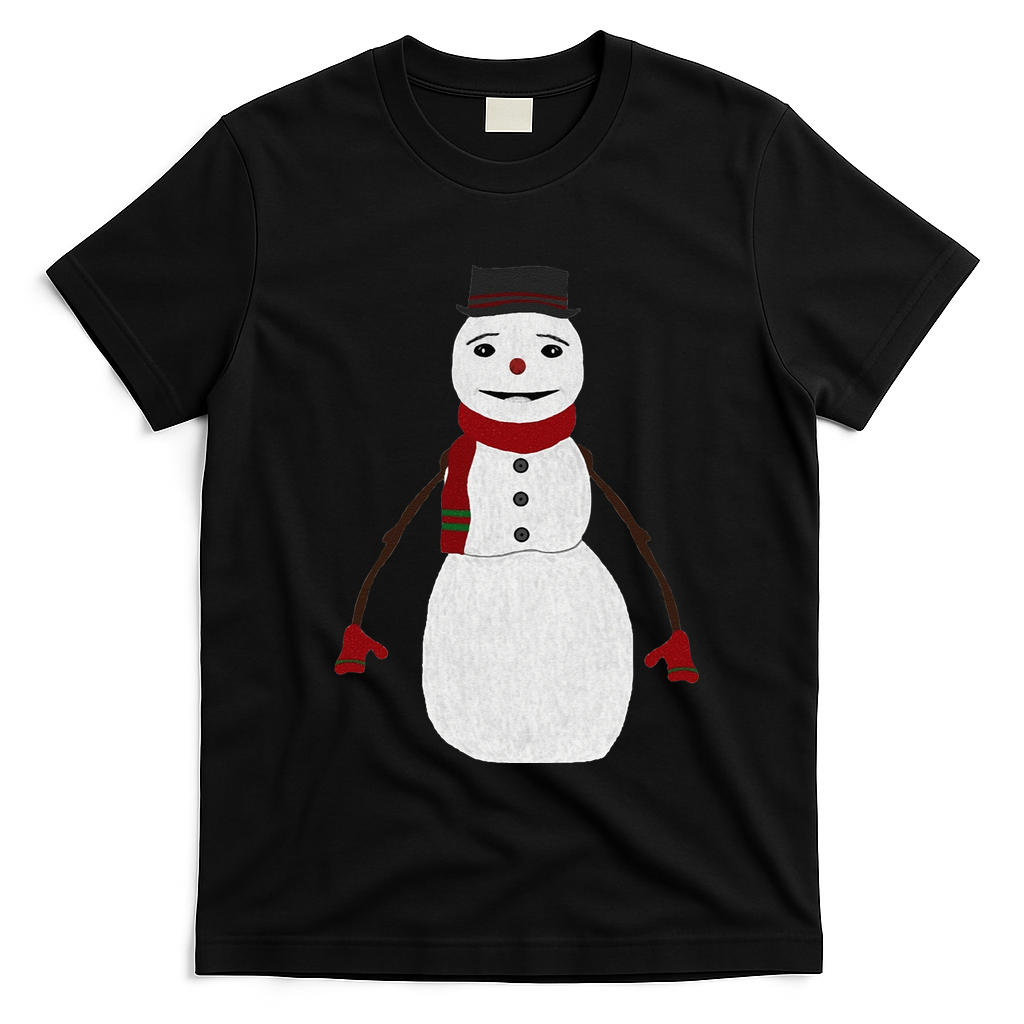 Jack Frost Costume Christmas Face Xmas T-Shirt - Black