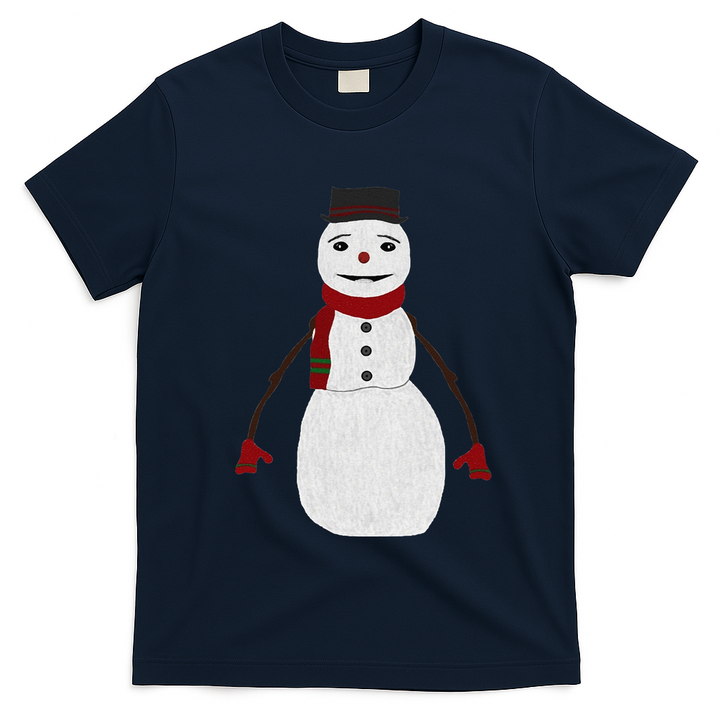 Jack Frost Costume Christmas Face Xmas T-Shirt - Navy Blue