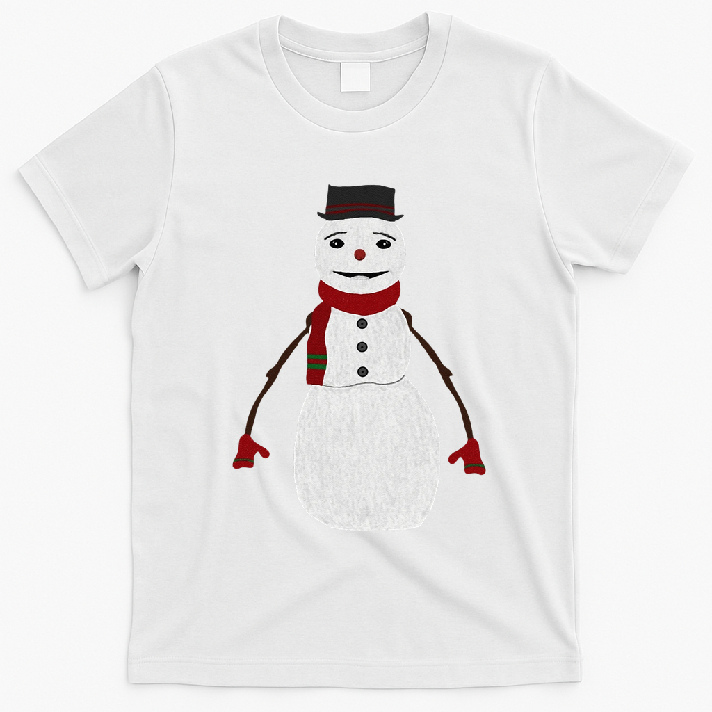 Jack Frost Costume Christmas Face Xmas T-Shirt - White