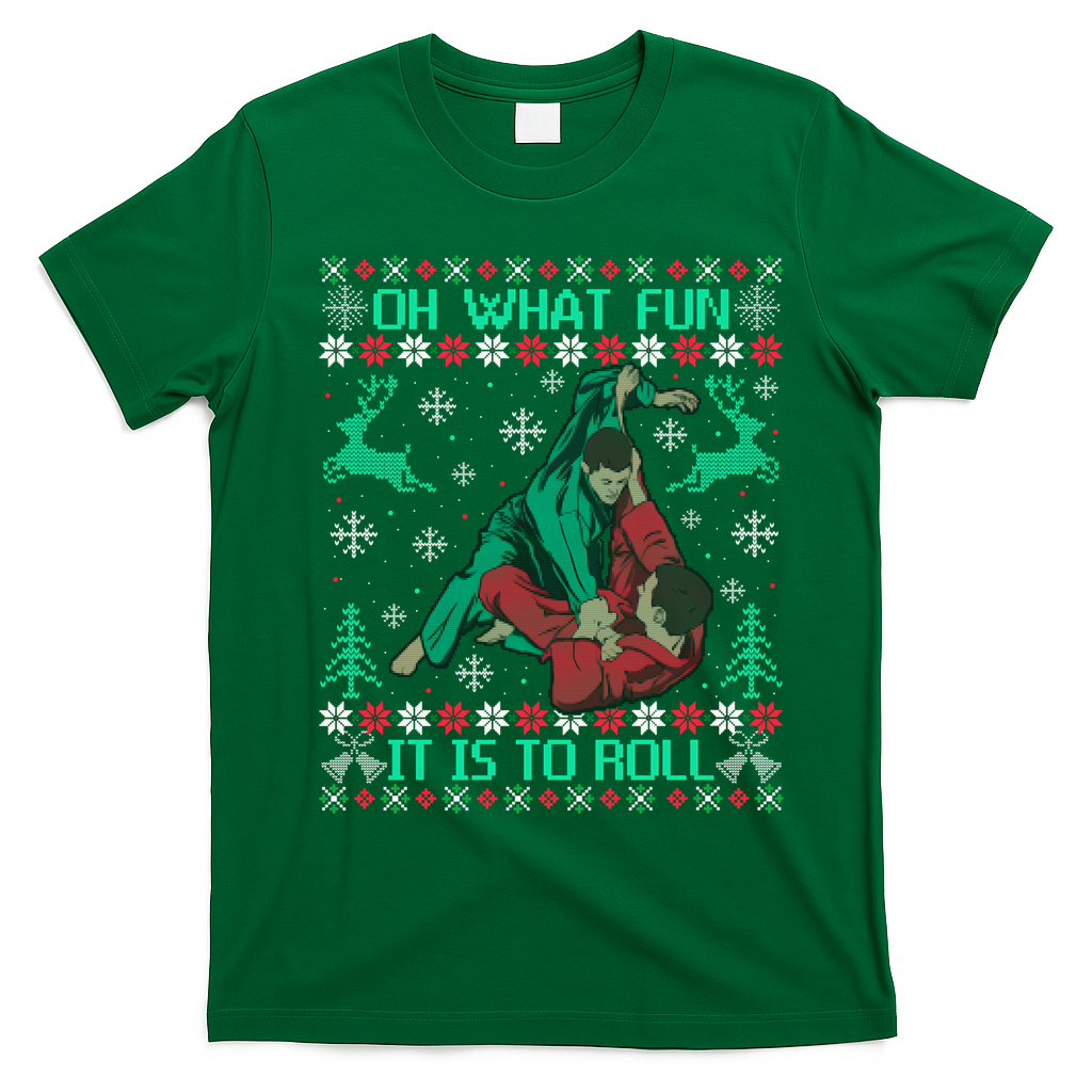 Jiu Jitsu Bjj Ugly Christmas Sweater Mma Funny Xmas Sweater T-Shirt - Irish Green