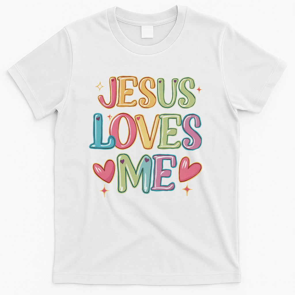 Jesus Loves Me! Christian Back To School T-Shirt - White
