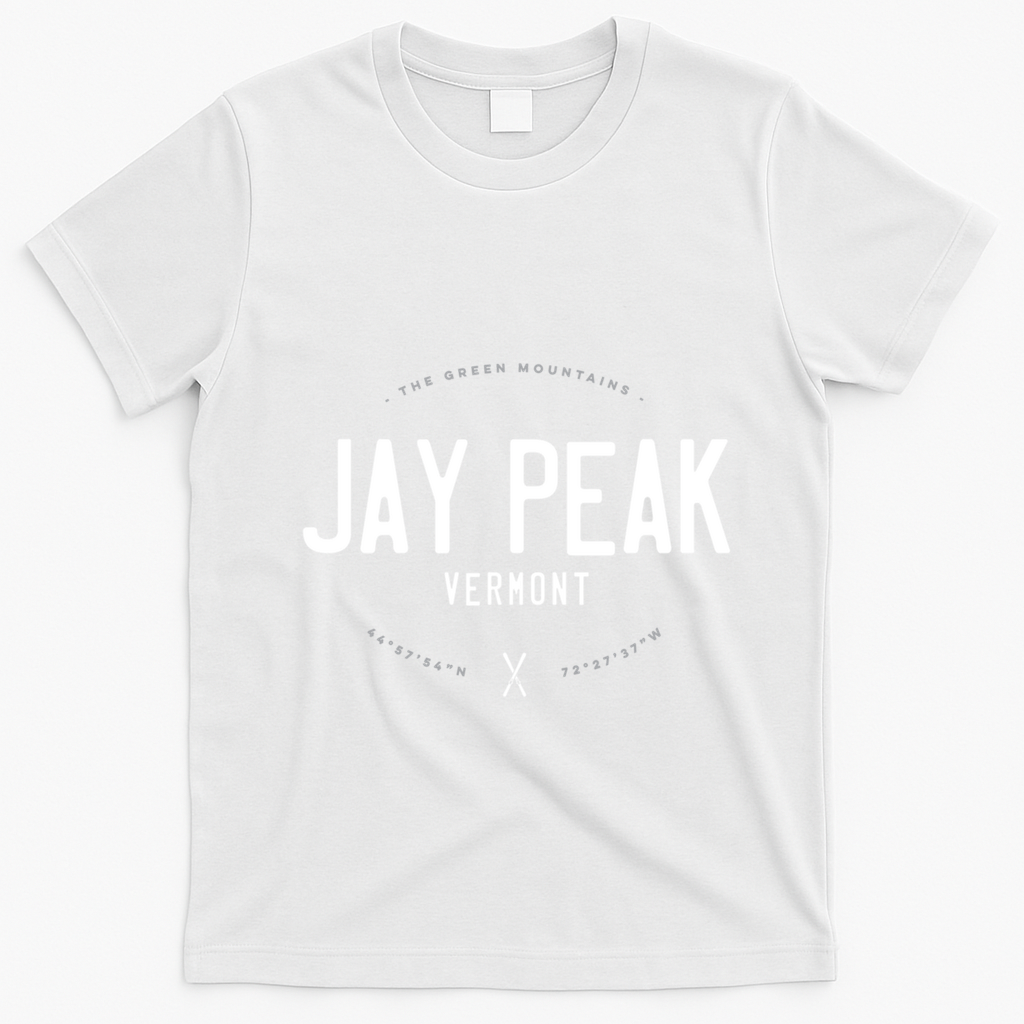 Jay Peak Vermont Graphic Distressed Vintage Ski Great Gift T-Shirt - White