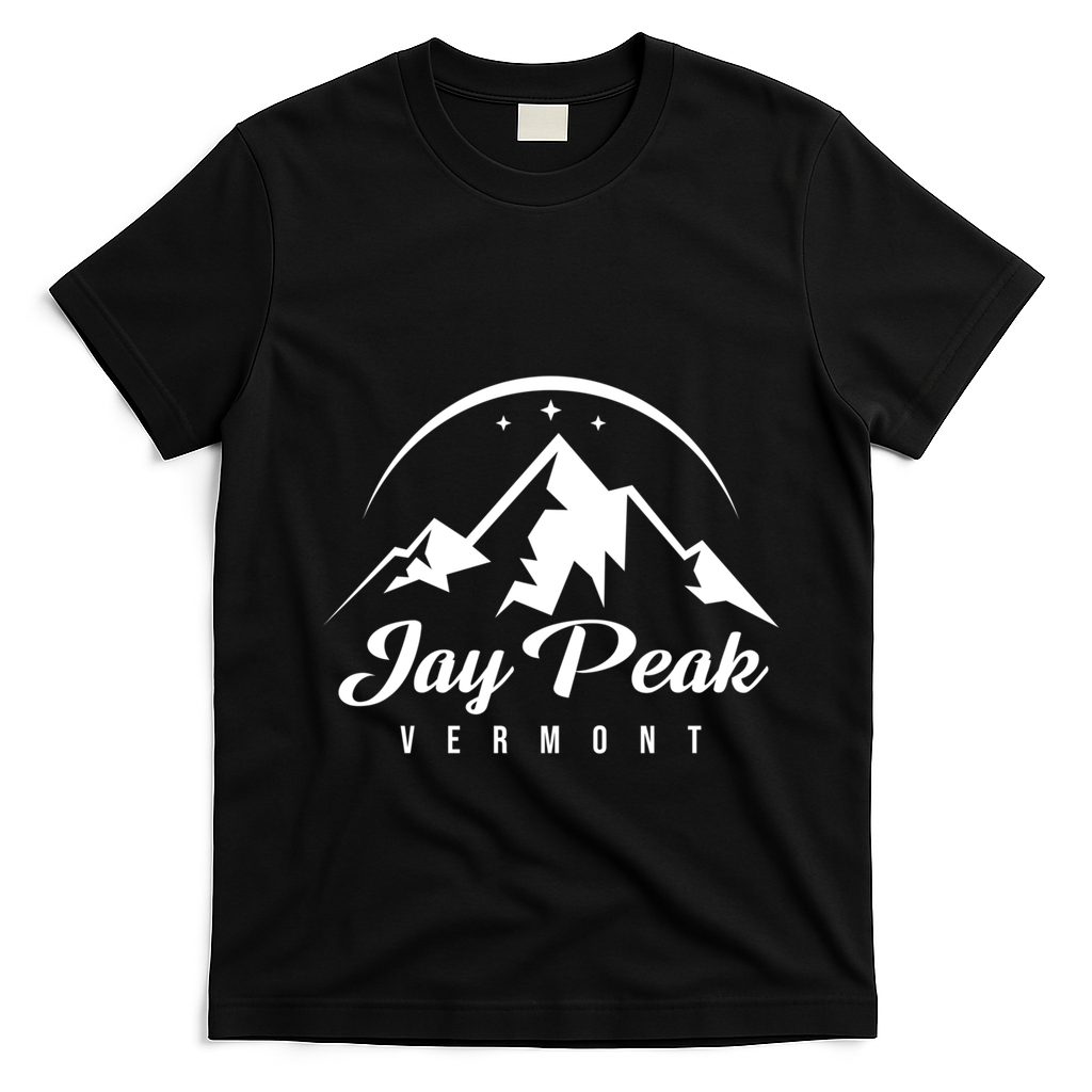 Jay Peak Vermont Ski Resort Skiing Snowboarding Gift T-Shirt - Black