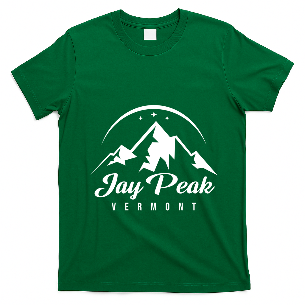 Jay Peak Vermont Ski Resort Skiing Snowboarding Gift T-Shirt - Irish Green