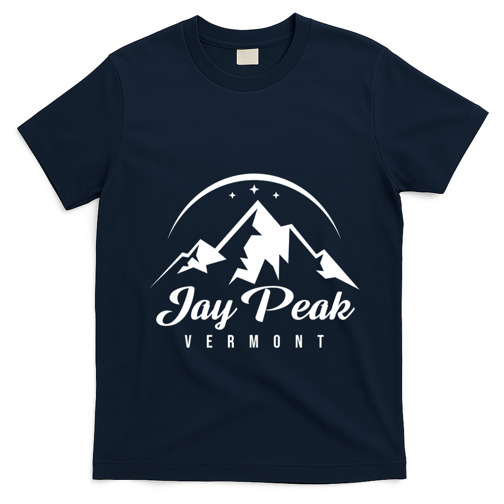 Jay Peak Vermont Ski Resort Skiing Snowboarding Gift T-Shirt - Navy Blue