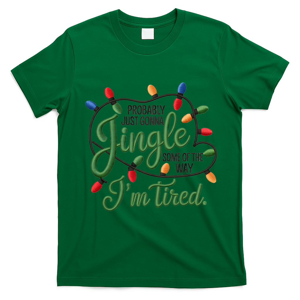Jingle Some Of The Way Funny Chrismas Saying T-Shirt - Irish Green