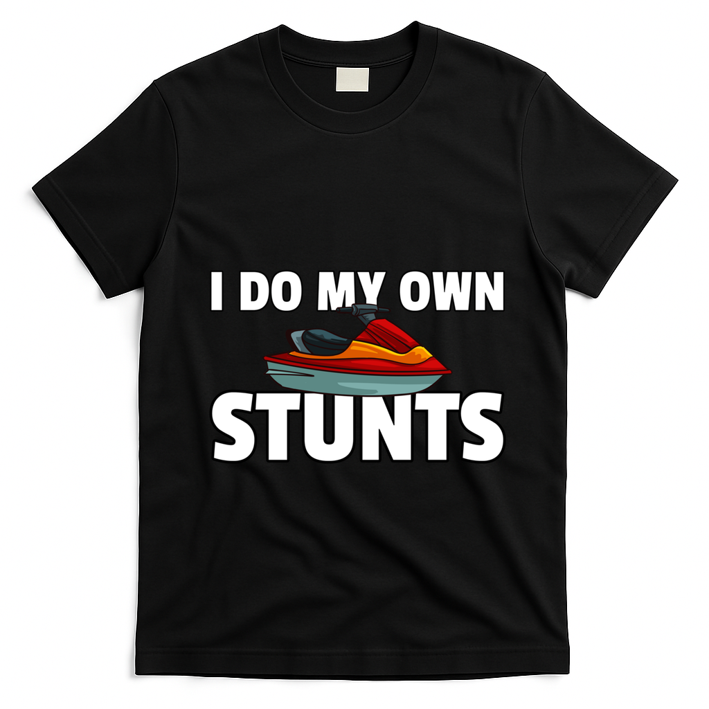 Jet Ski Stunts Gift Jet Skiing Skier Driver Water Sport Gift T-Shirt - Black
