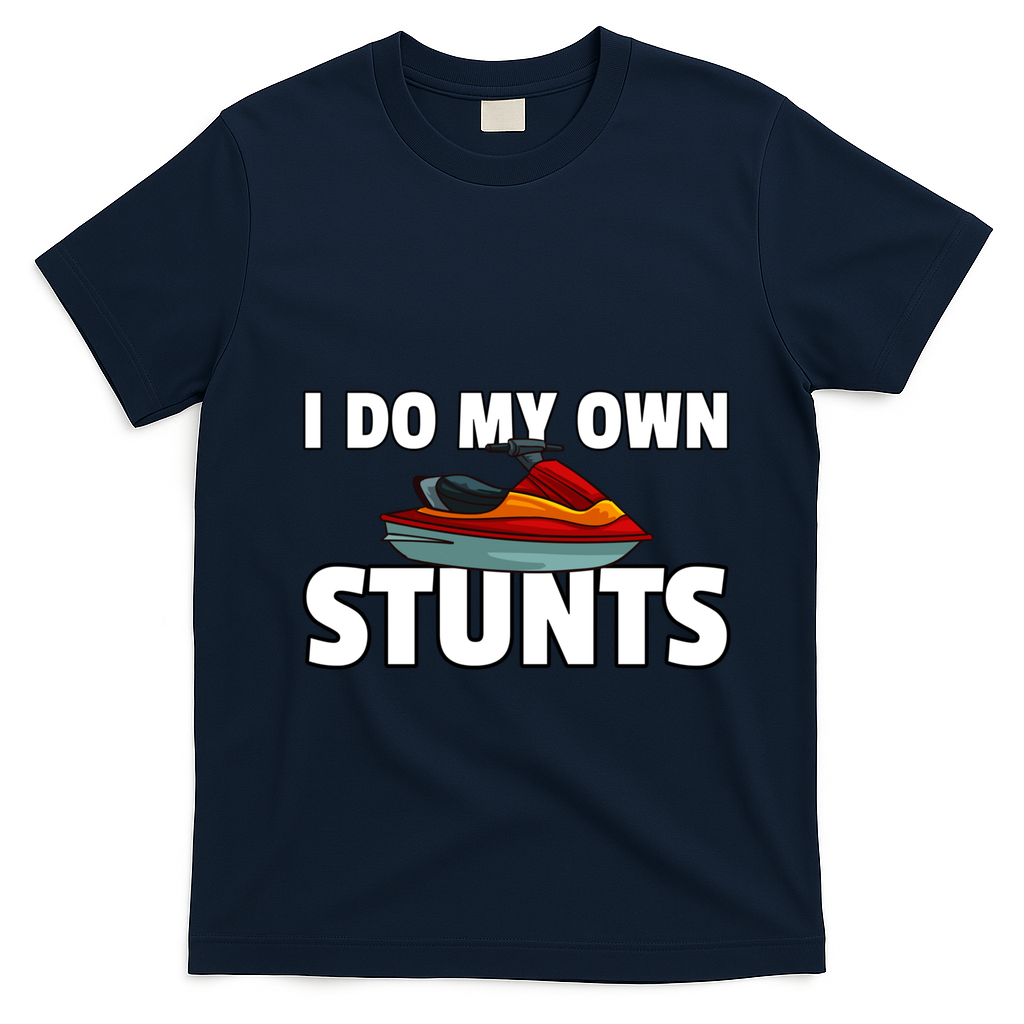 Jet Ski Stunts Gift Jet Skiing Skier Driver Water Sport Gift T-Shirt - Navy Blue