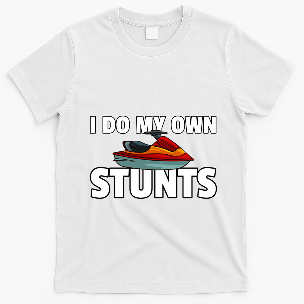 Jet Ski Stunts Gift Jet Skiing Skier Driver Water Sport Gift T-Shirt - White