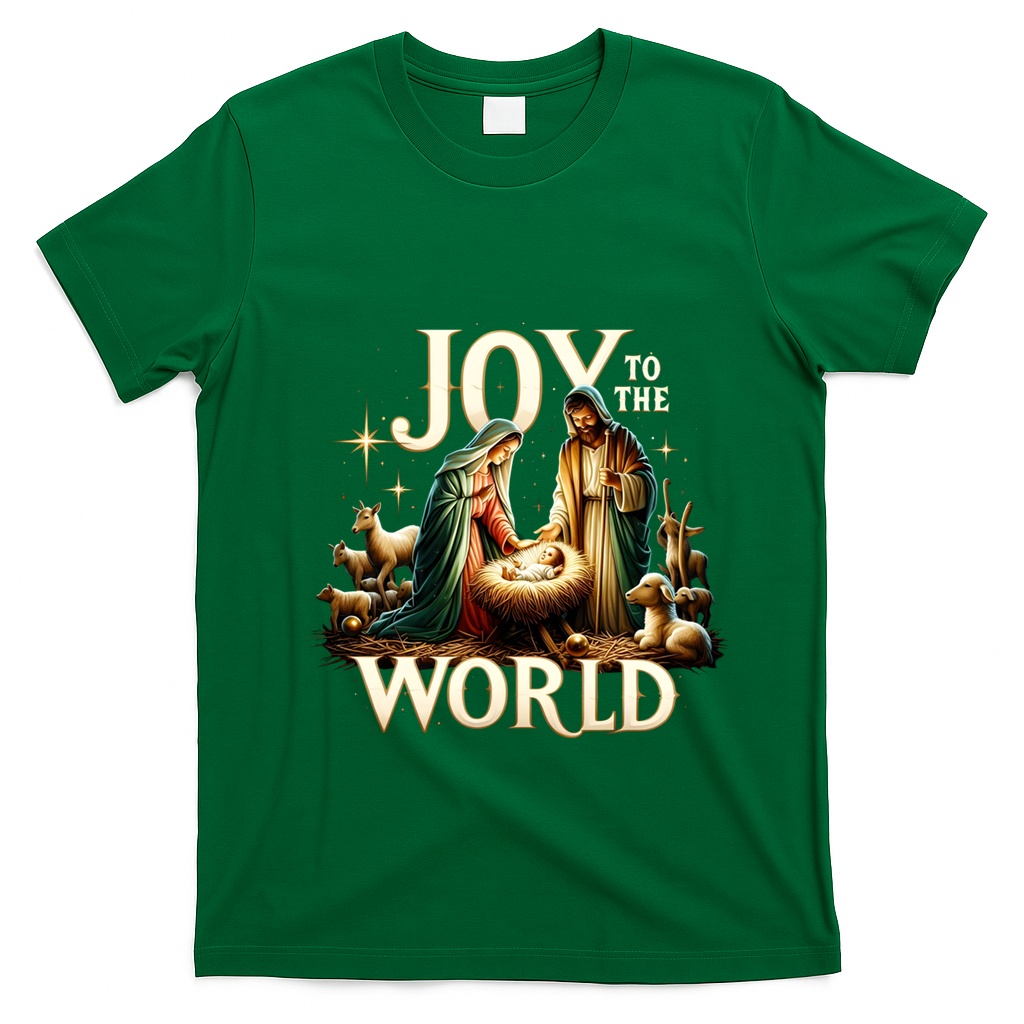 Joy To The World True Story Christmas Xmas Jesus Nativity Gift T-Shirt - Irish Green