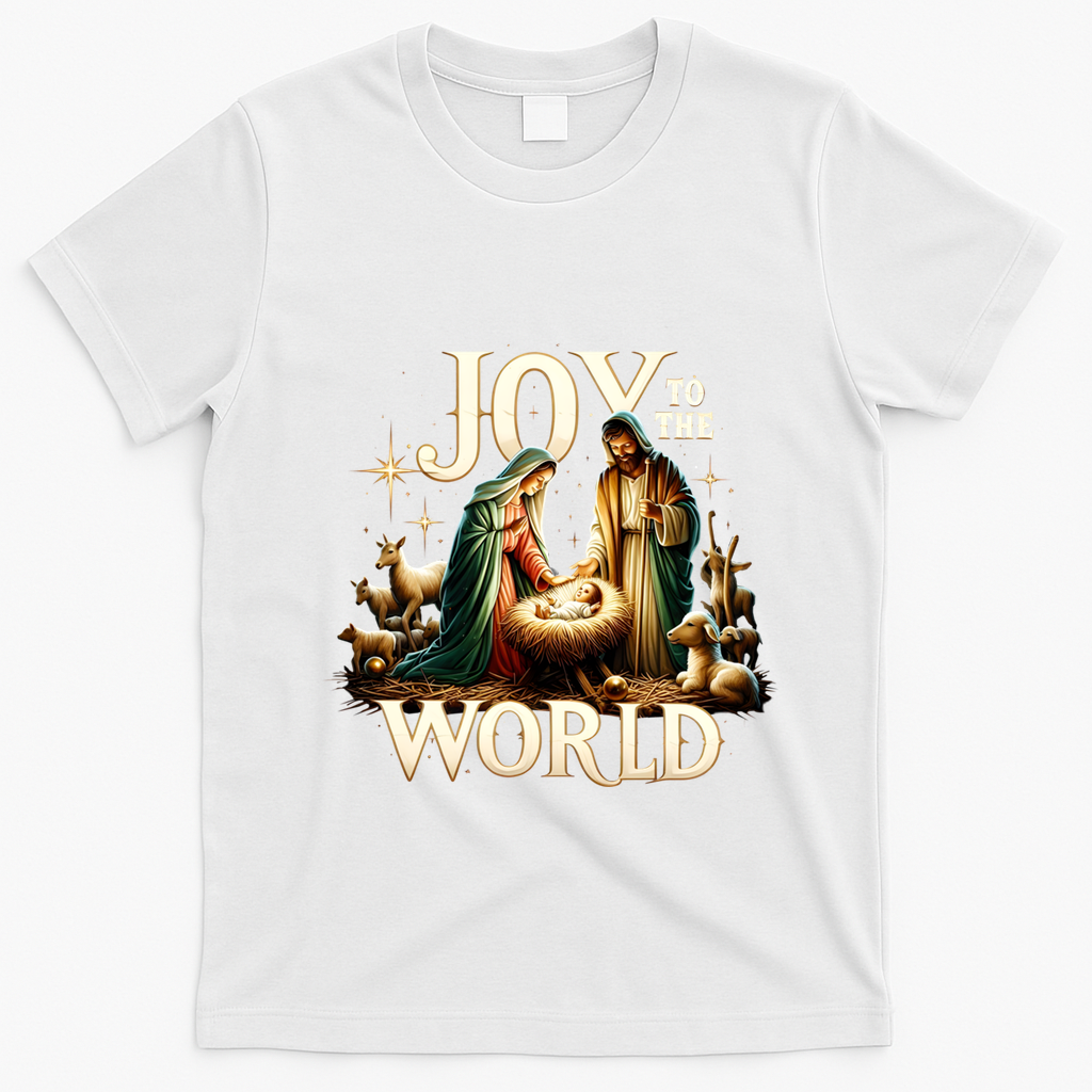 Joy To The World True Story Christmas Xmas Jesus Nativity Gift T-Shirt - White