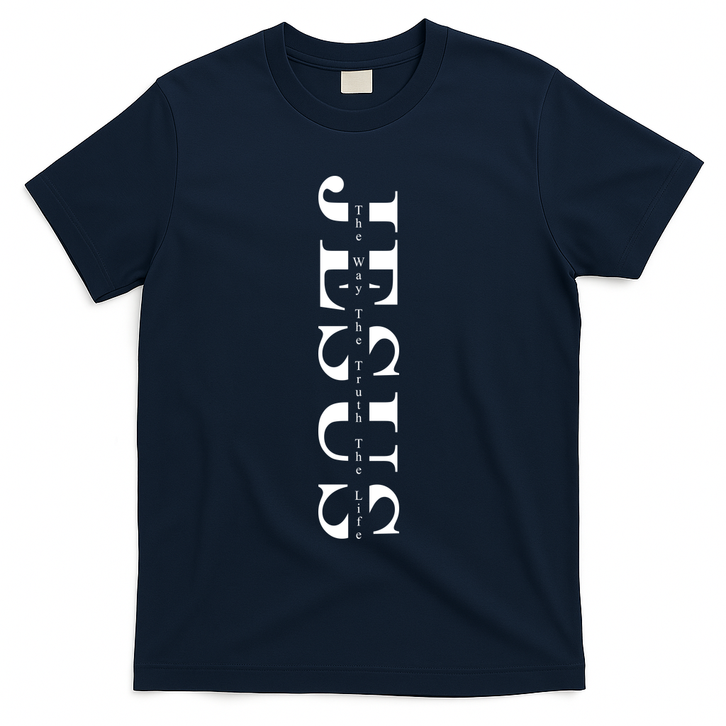 Jesus The Way The Truth The Life T-Shirt - Navy