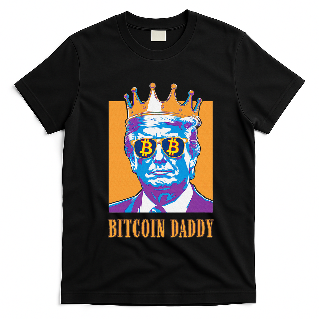 Kawaii Bitcoin Daddy Trump Crypto King Bitcoin Chill Bullrun T-Shirt - Black