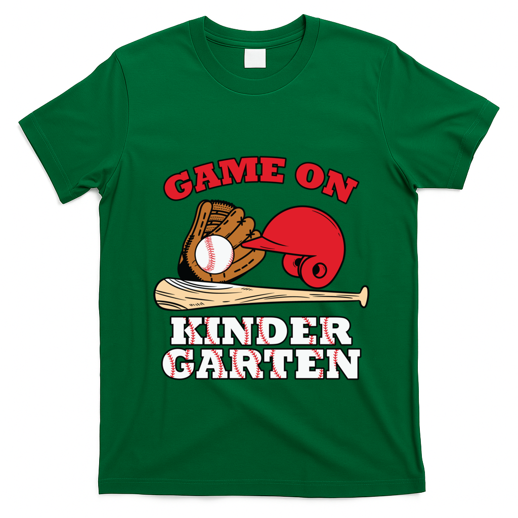 Kindergarten Baseball Game On First Day Of School Gift T-Shirt - Irish Green