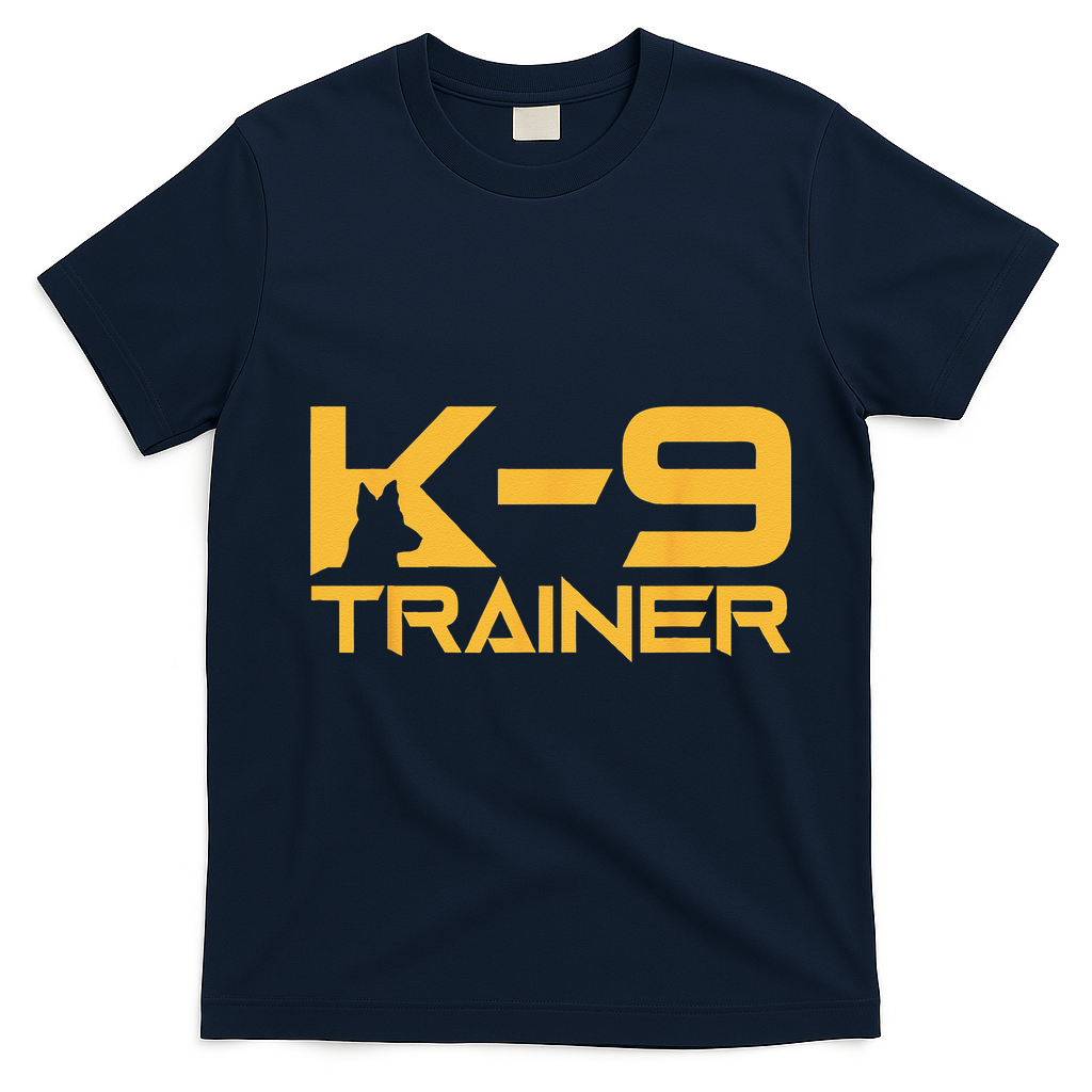 K9 K9 Dog Handler Trainer Police Security Halloween T-Shirt - Navy Blue