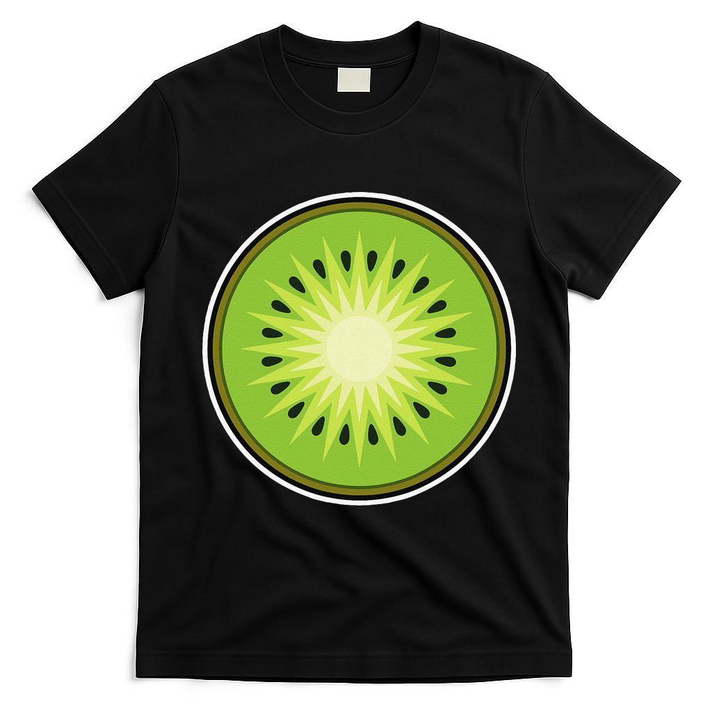 Kiwi Lazy DIY Halloween Costume Funny Tropical Sliced Fruit T-Shirt - Black