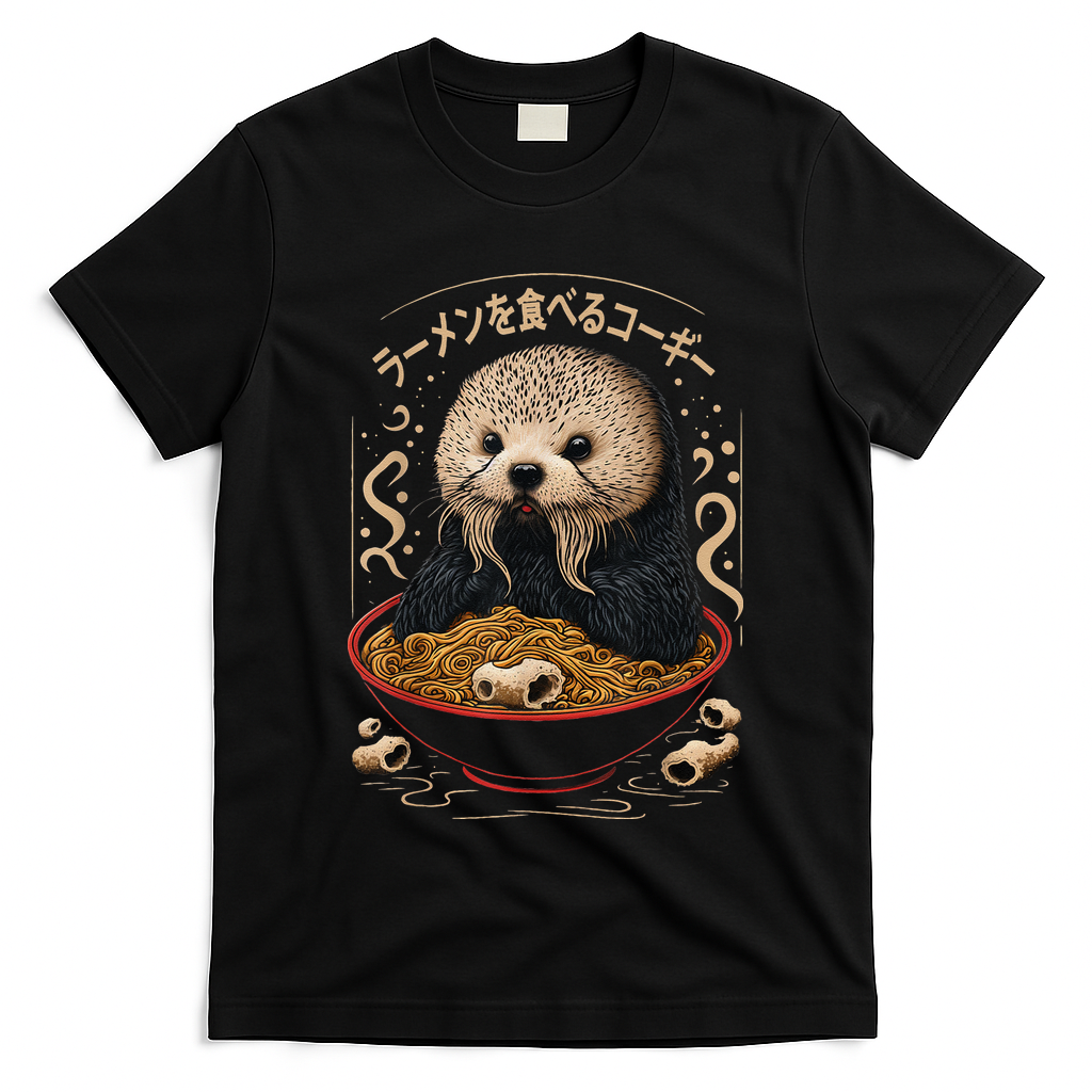Kawaii Otter Japanese Ra noodles soup Otter Lover T-Shirt