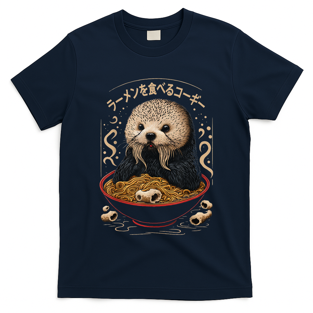 Kawaii Otter Japanese Ra noodles soup Otter Lover T-Shirt