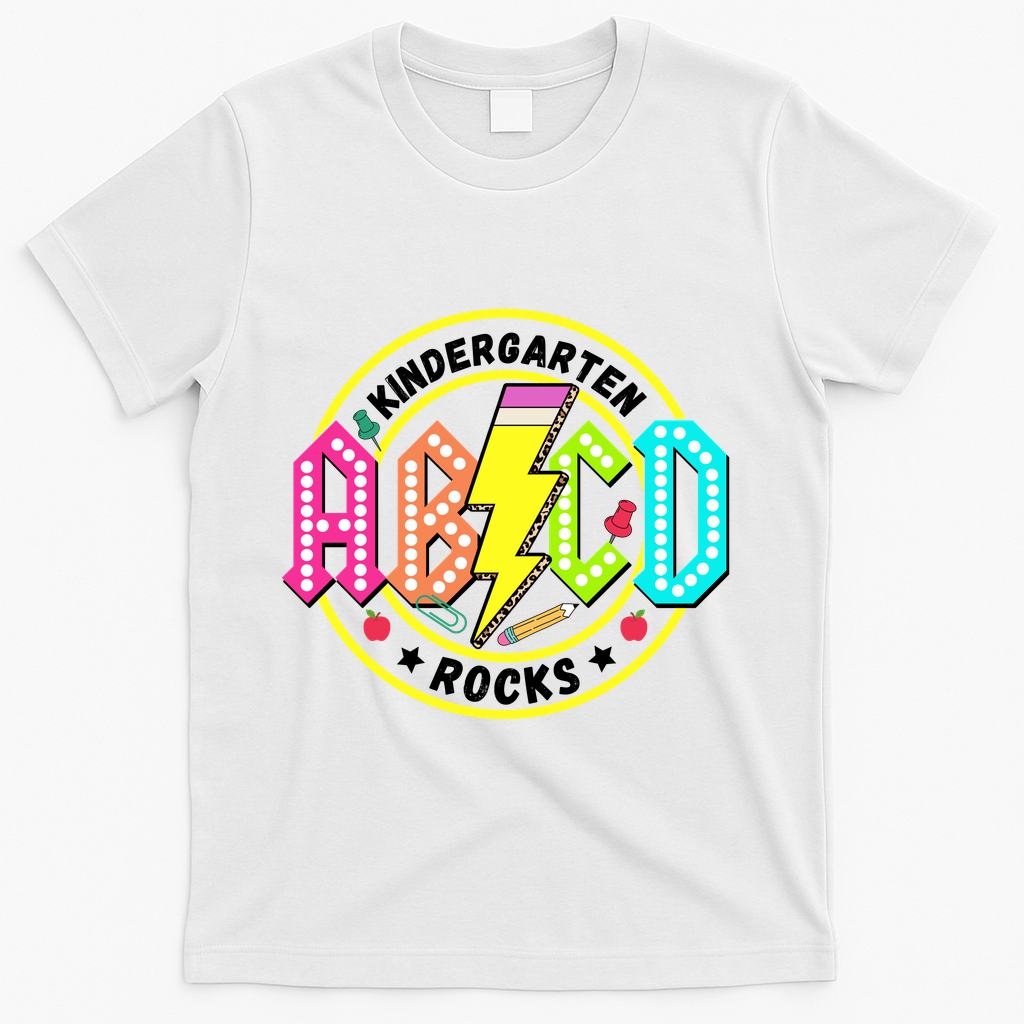 Kindergarten Rocks Back To School T-Shirt - White