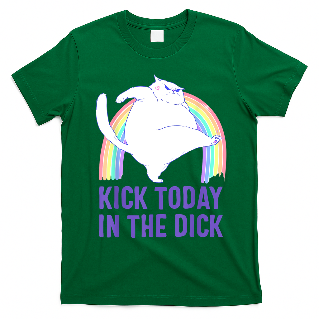 Kick Today In The Dick T-Shirt - Irish Green