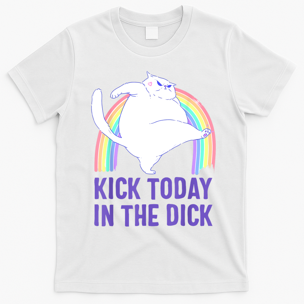 Kick Today In The Dick T-Shirt - White