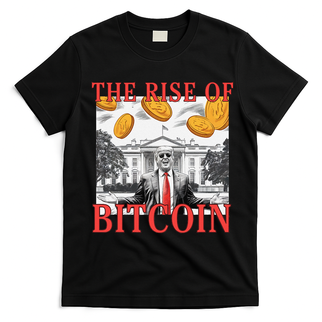 Kawaii Trump The Rise Of Bitcoin White House DaddyS Home T-Shirt - Black