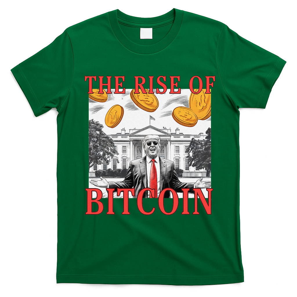 Kawaii Trump The Rise Of Bitcoin White House DaddyS Home T-Shirt - Irish Green