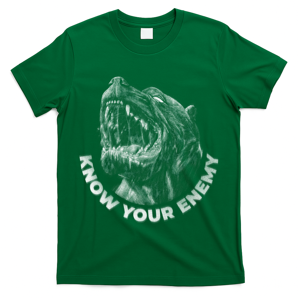 Know Your Enemy Realistic Pitbull Dog T-Shirt