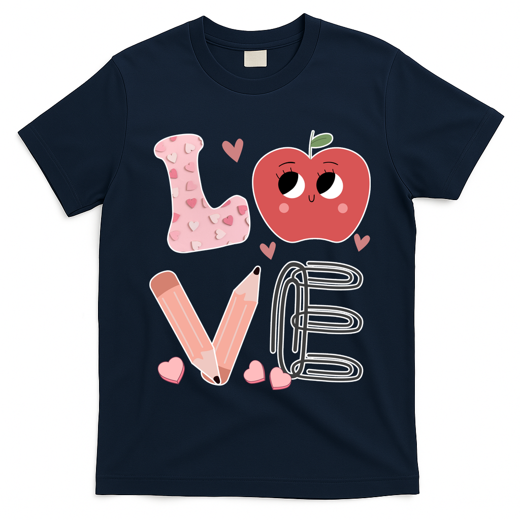 Love Apple Cute Teacher Gift T-Shirt