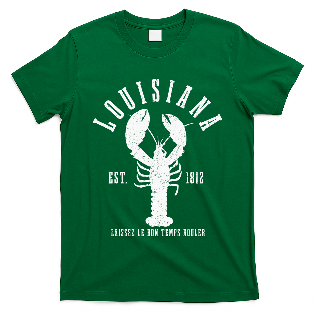 Louisiana Est. 1812 Laissez Le Bon Temps Rouler Lobster T-Shirt