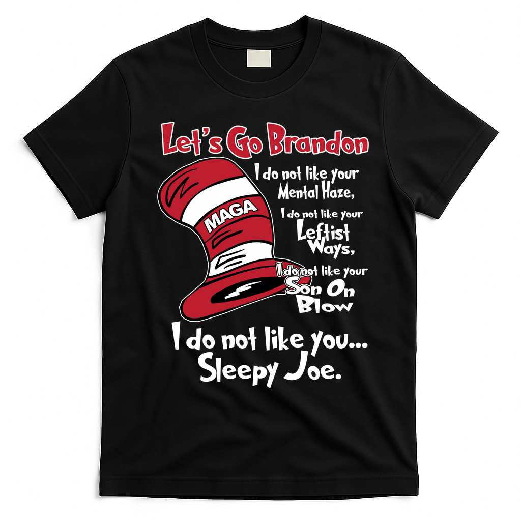 Lets Go Brandon Funny Maga T-Shirt - Black