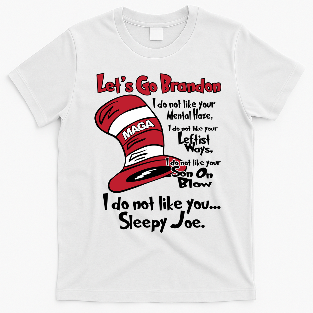Lets Go Brandon Funny Maga T-Shirt - White