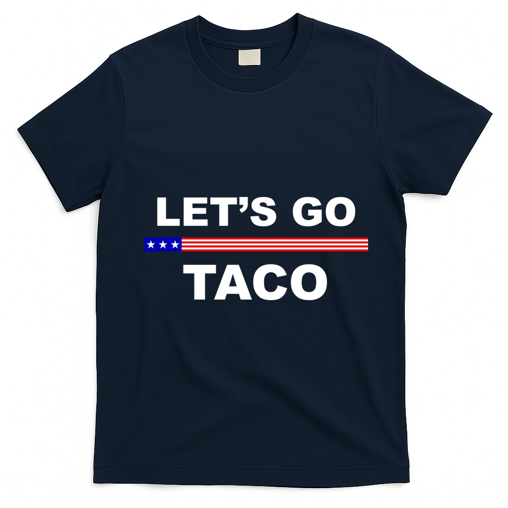 Let's Go Taco Funny Trump Always Chickens Out T-Shirt - Navy Blue