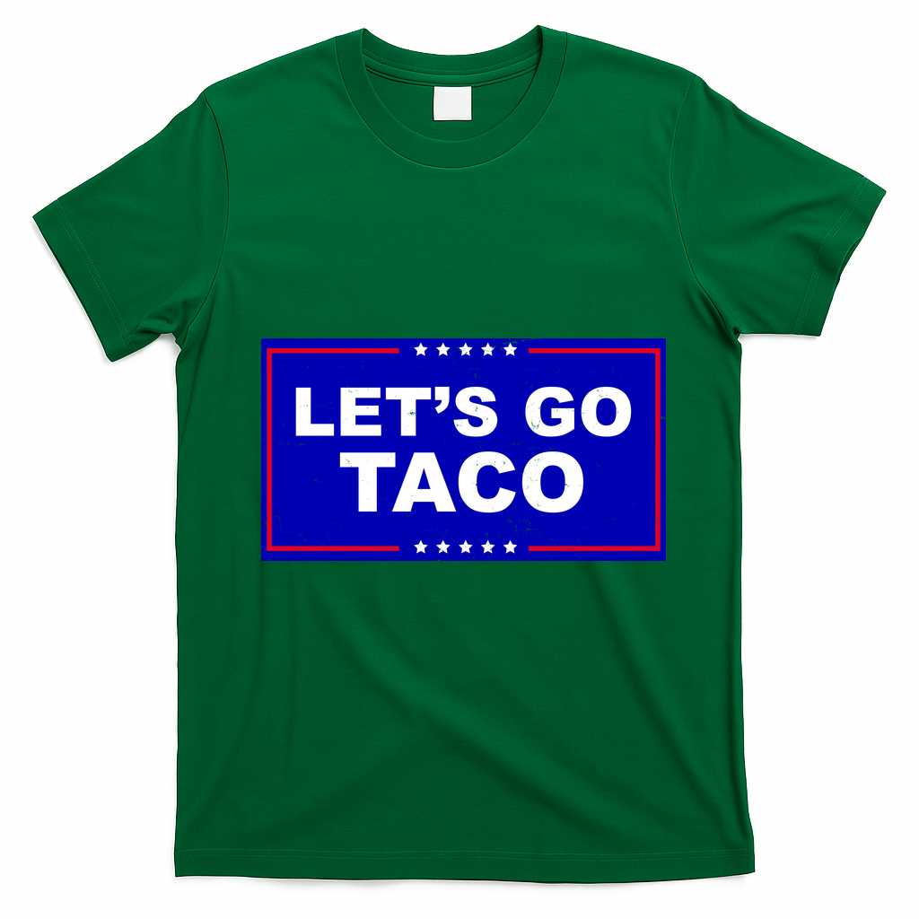 Let's Go Taco Trump Distressed T-Shirt - Irish Green