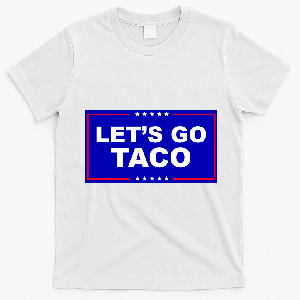 Let's Go Taco Trump Distressed T-Shirt - White