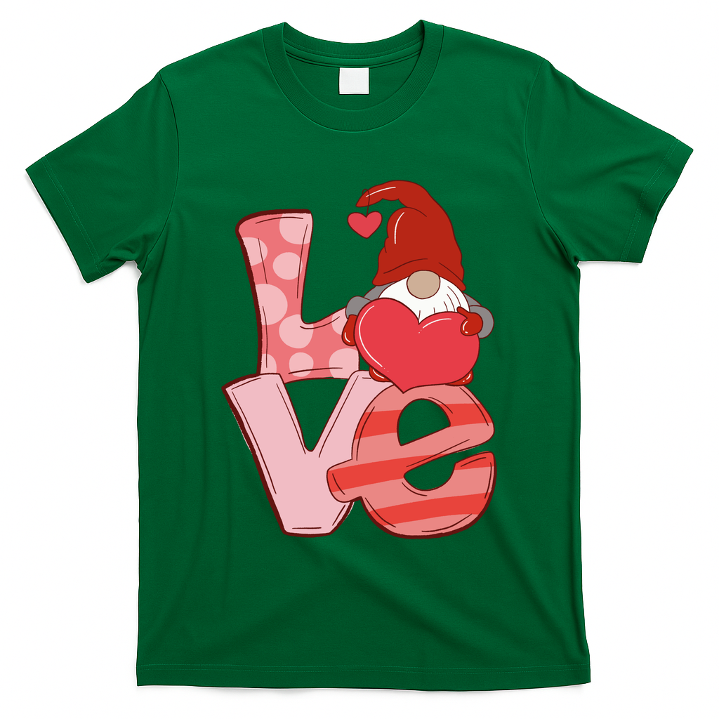 Love Gnome Valentines Day Cute Gift T-Shirt