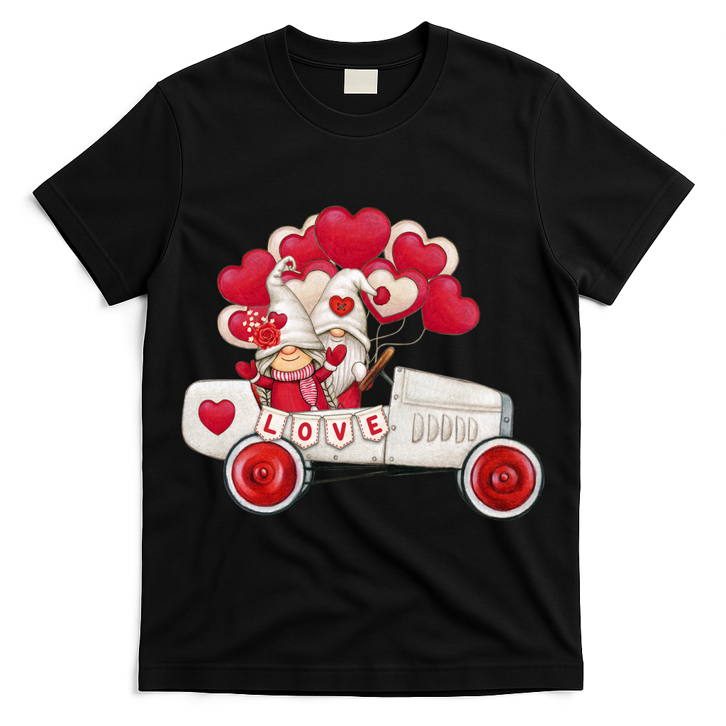 Love Gnome Valentines Day Heart T-Shirt