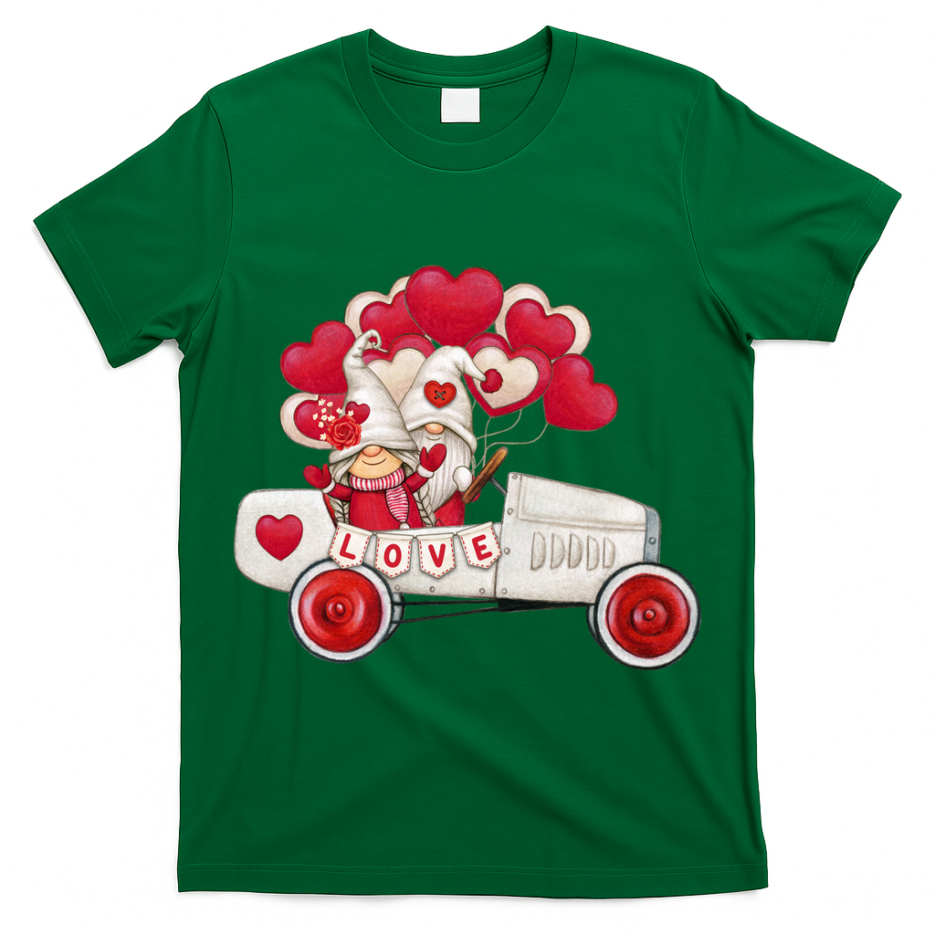 Love Gnome Valentines Day Heart T-Shirt