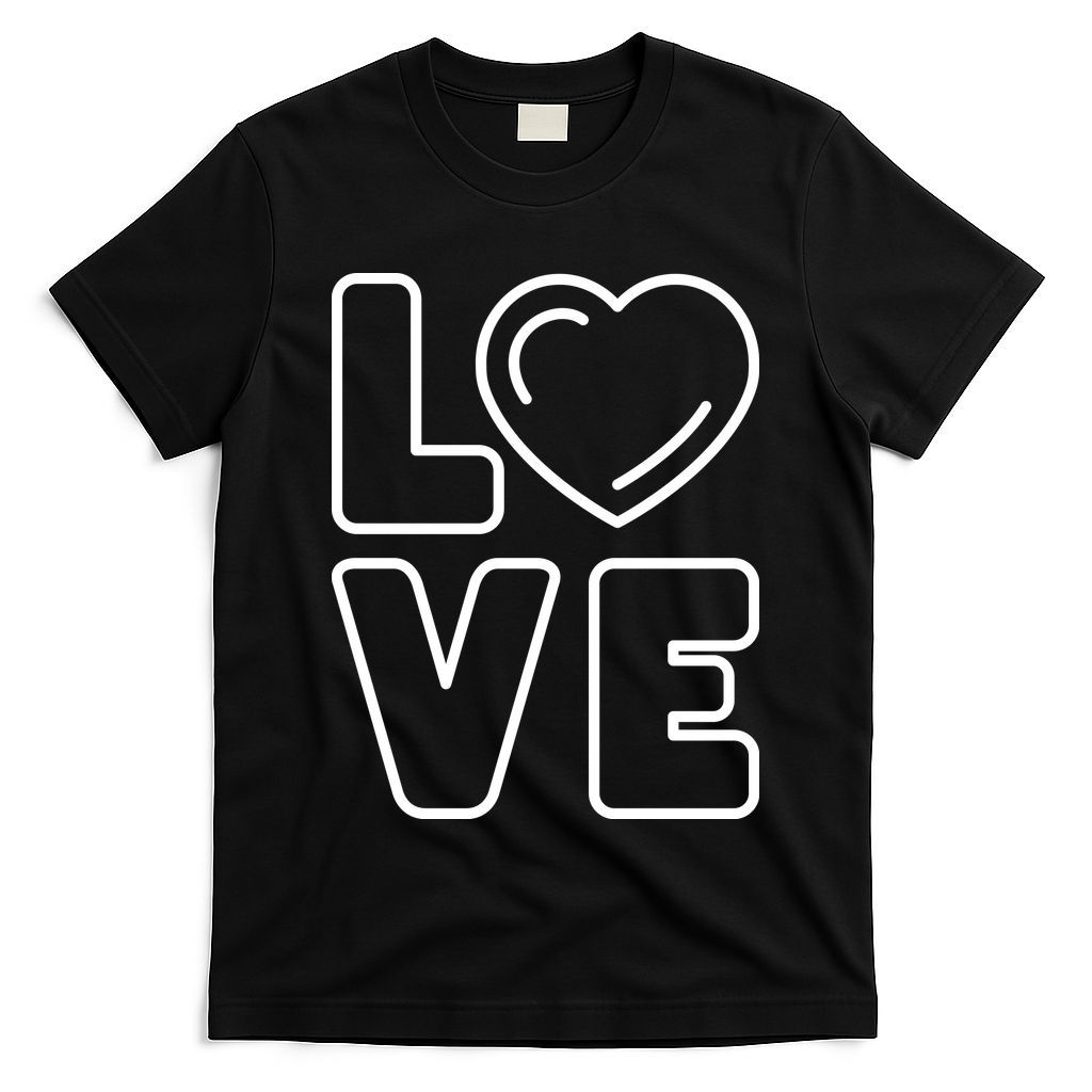 Love Heart Cute Romantic Gift T-Shirt