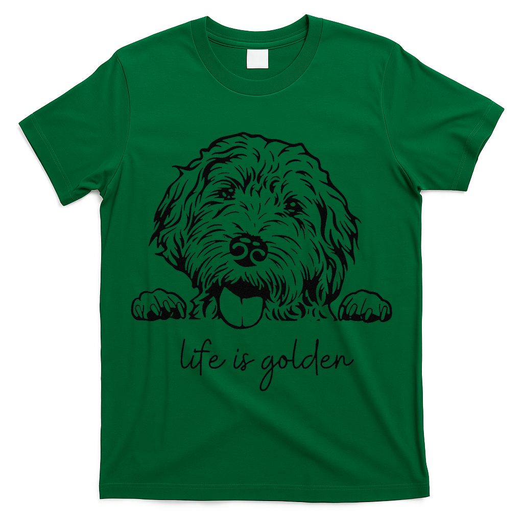 Life Is Golden Dog Mom Goldendoodle Mama Mothers Day Gift T-Shirt