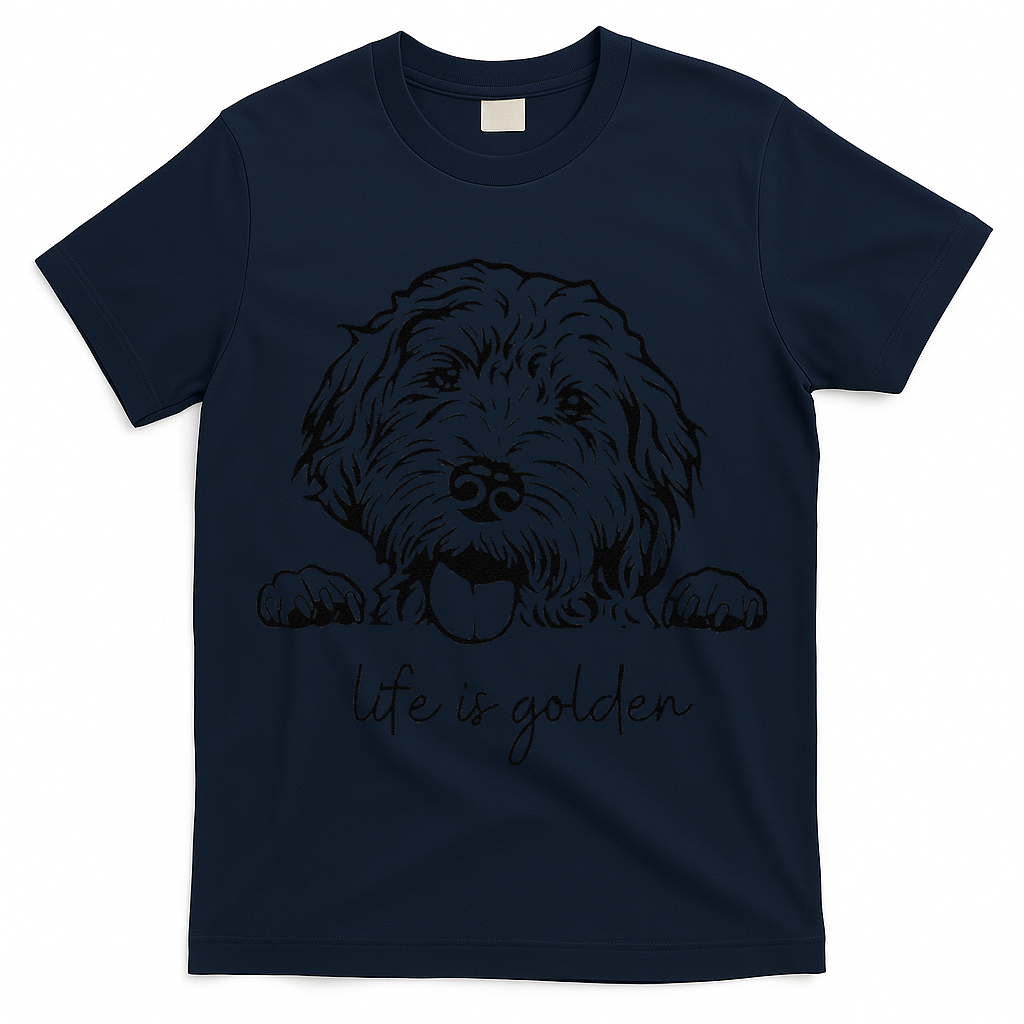 Life Is Golden Dog Mom Goldendoodle Mama Mothers Day Gift T-Shirt