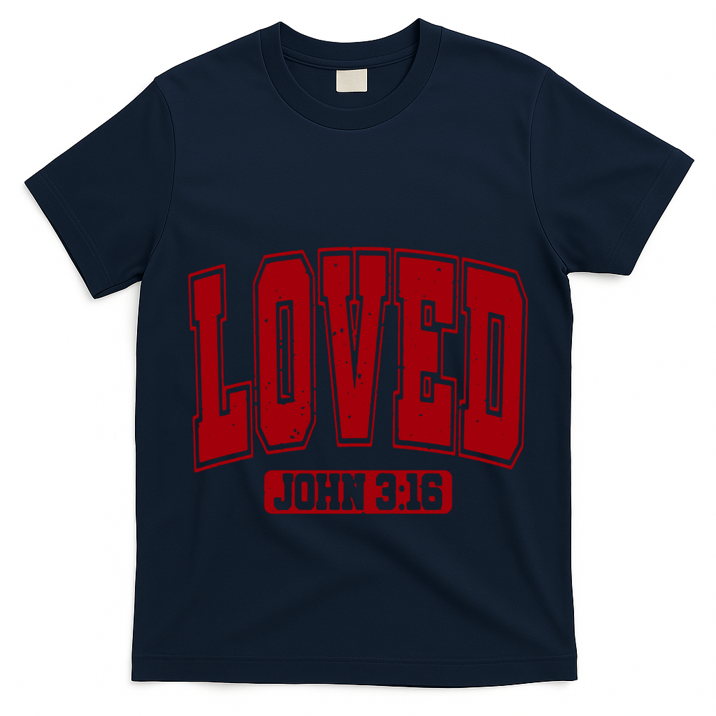 Loved John 3:16 Christian Valentines Bible Verse Valentine Gift T-Shirt