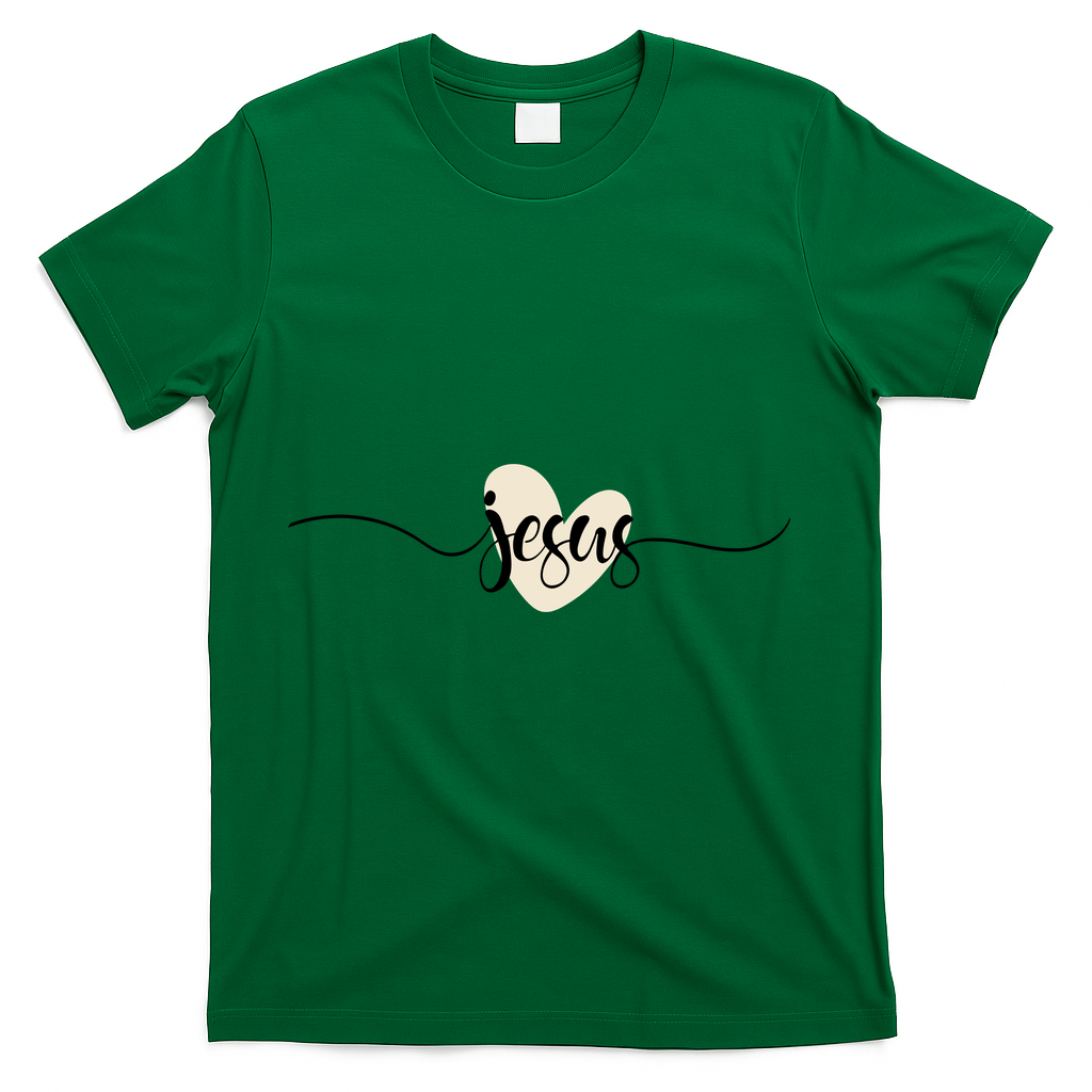 Love Jesus Christian T-Shirt - Green