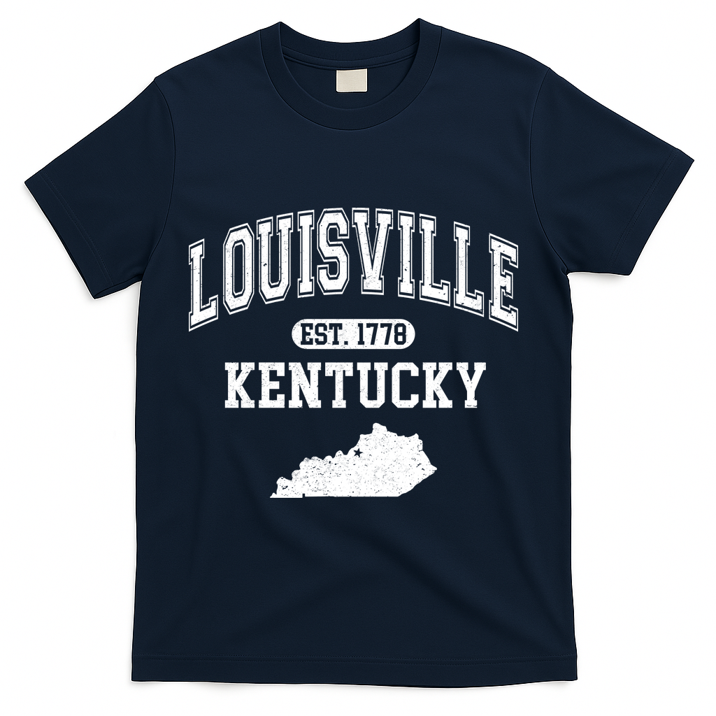 Louisville Kentucky Est 1778 Varsity T-Shirt - Navy